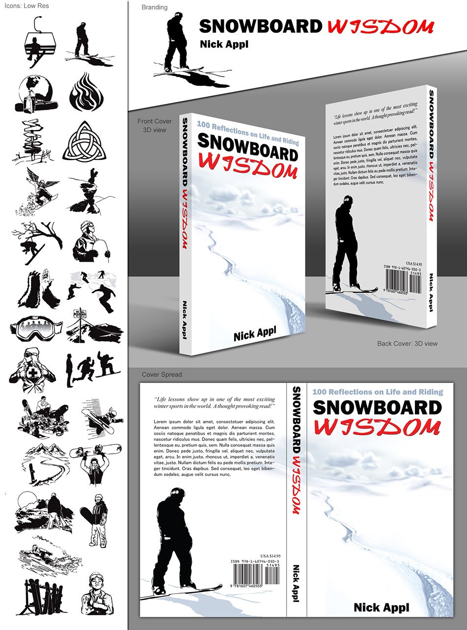 Snowboard Wisdom book identity and cover presentation