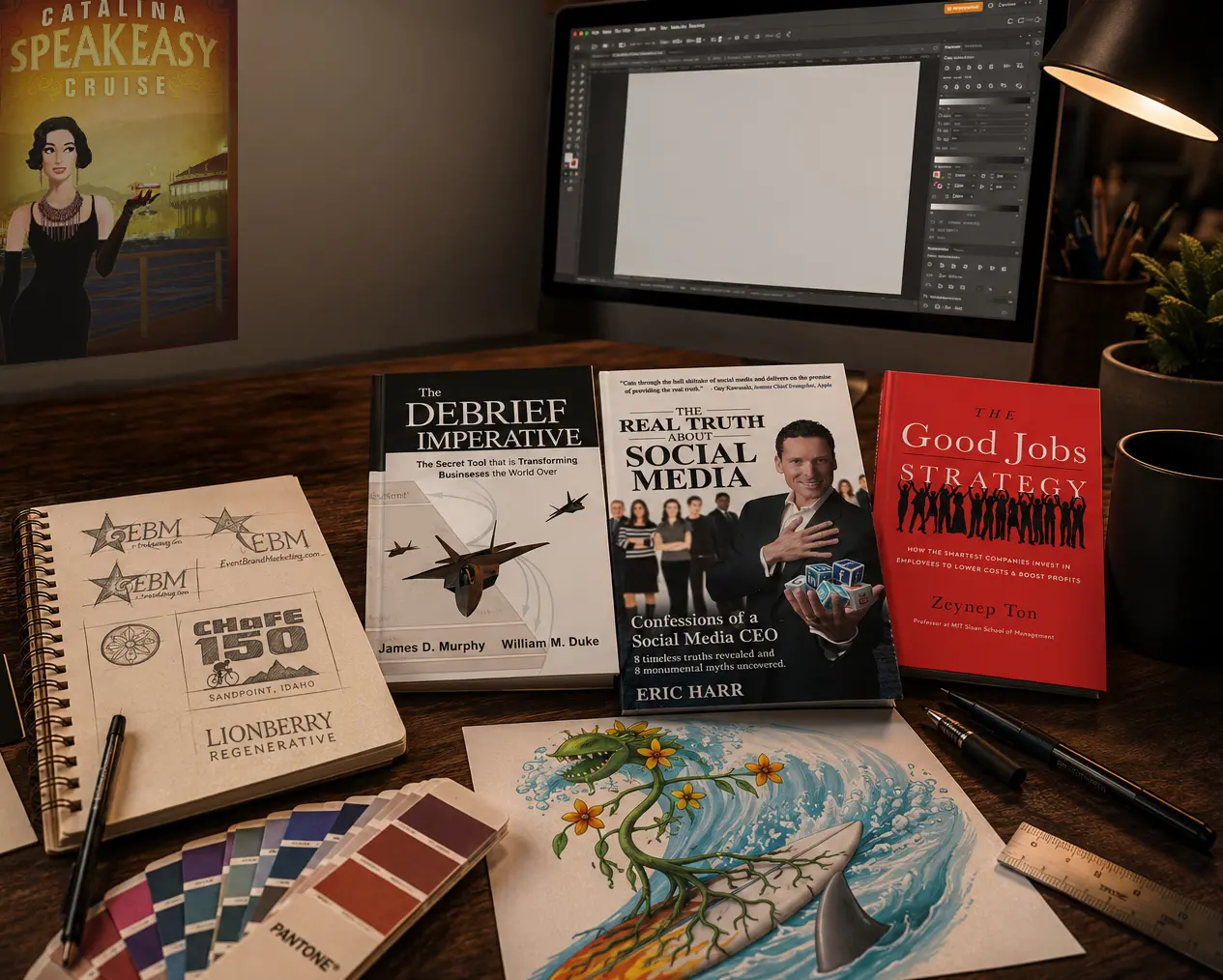 A collection of graphic design and illustration work by Vigilante Studios