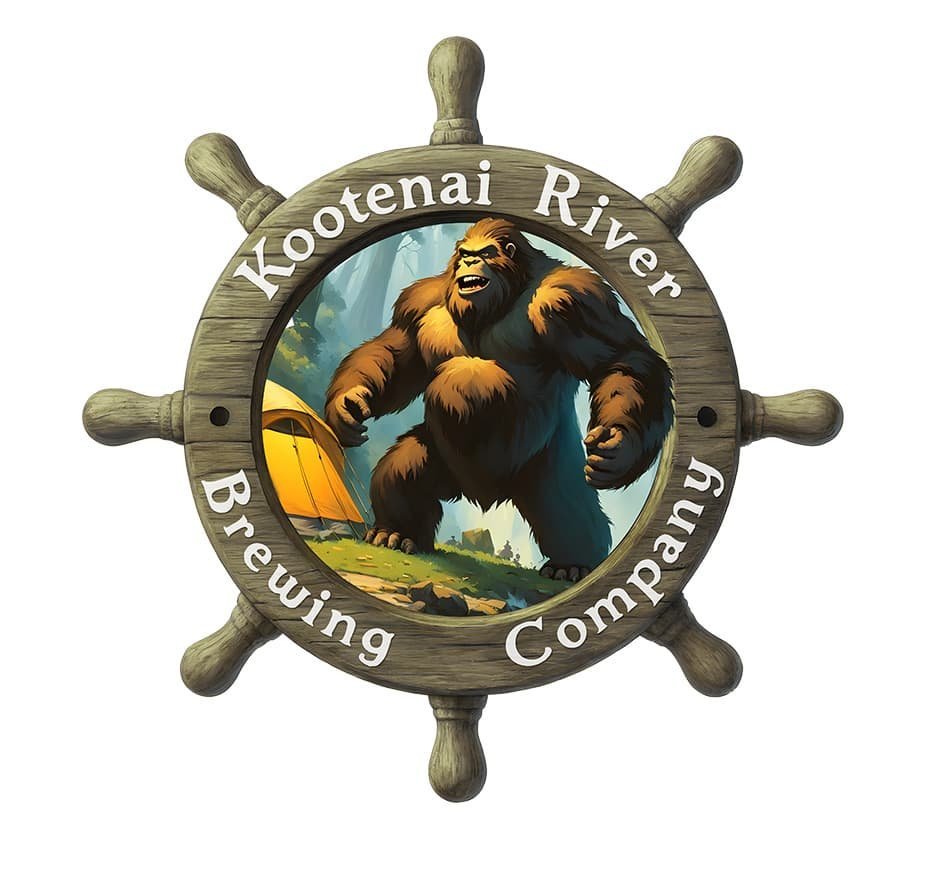 Illustrated Bigfoot beer identity for Kootenai River Brewing Company
