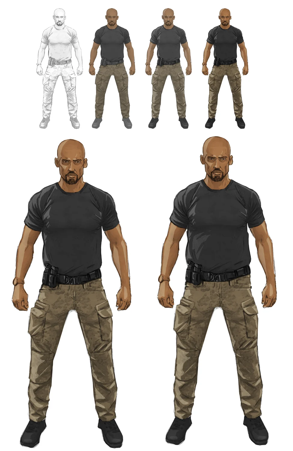 Character development drawings created for Cold Furnace