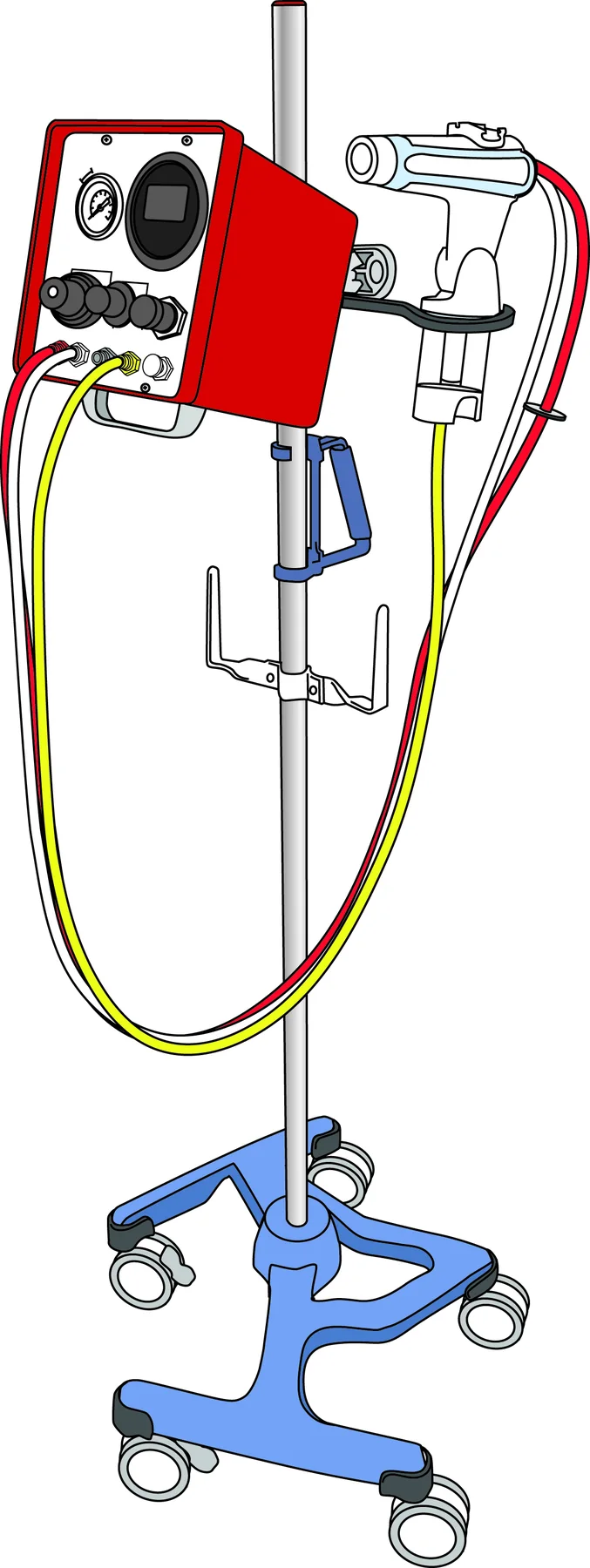 Full medical equipment system on a mobile stand