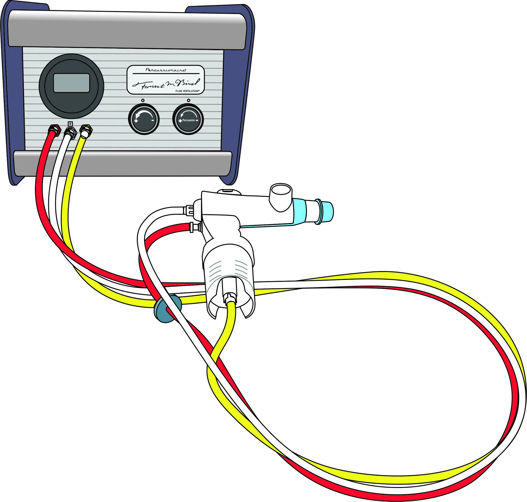 Technical illustration of a connected equipment system